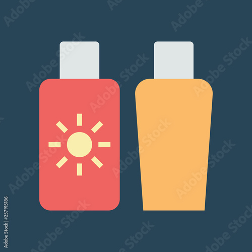 Silhouette icon suntan cream