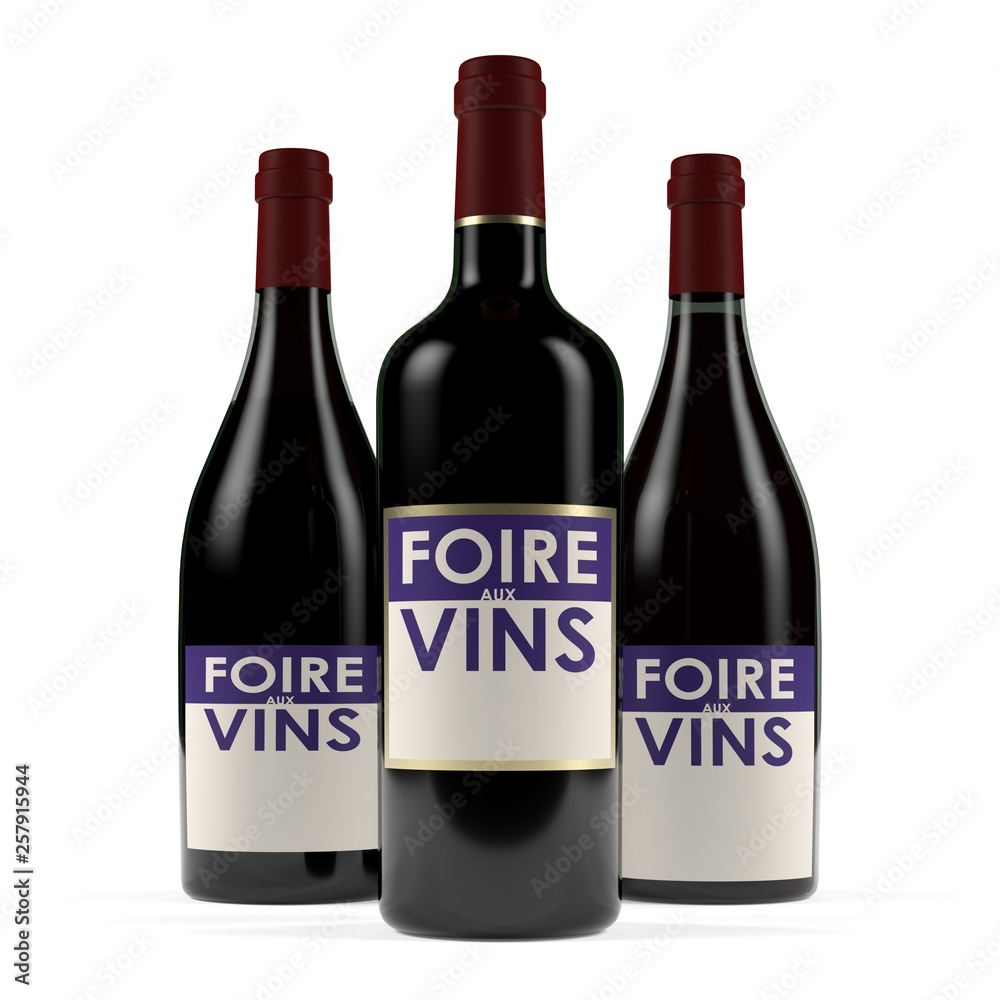Bouteilles de vins illustrant la foire aux vins Bouteilles de vins illustrant la foire aux vins