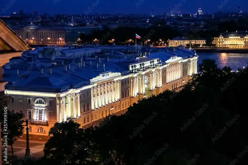 night St. Petersburg. Translation: President Boris Nikolayevich Yeltsin