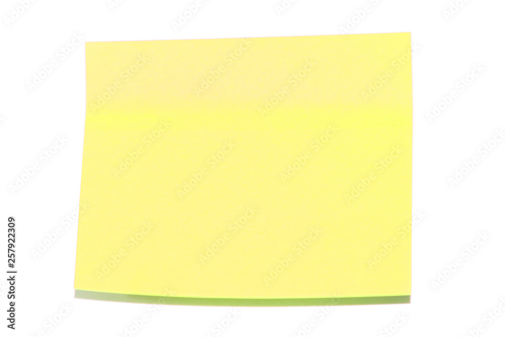 yellow sticker on a white background. isolate yellow sticker on a white background. isolate