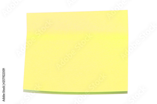yellow sticker on a white background. isolate