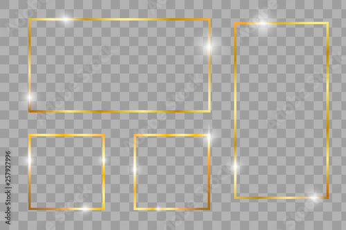 Golden glowing frame