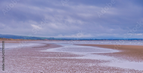 The Vast Expance of San at the Beach Park in Irvine Scotland. photo