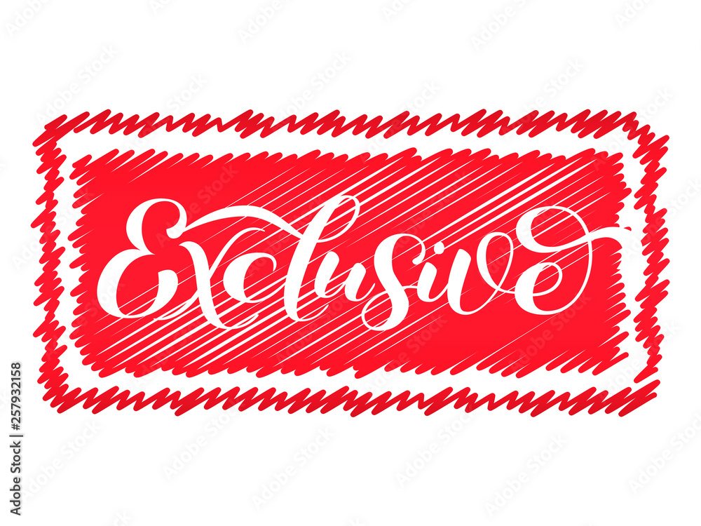 Exclusive brush lettering for clothes or poster. Vector illustration