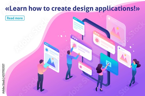 Isometric Process of Creating Application Design