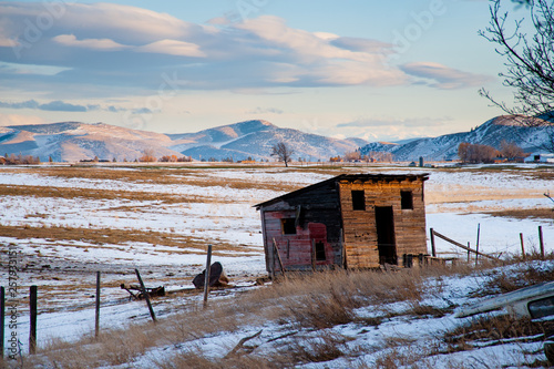 View of Flathead Valley against cloudy sky photo