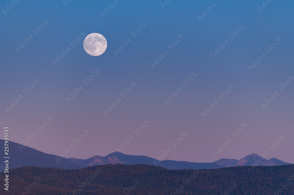 Scenic view of Swan Mountains at night Scenic view of Swan Mountains at night