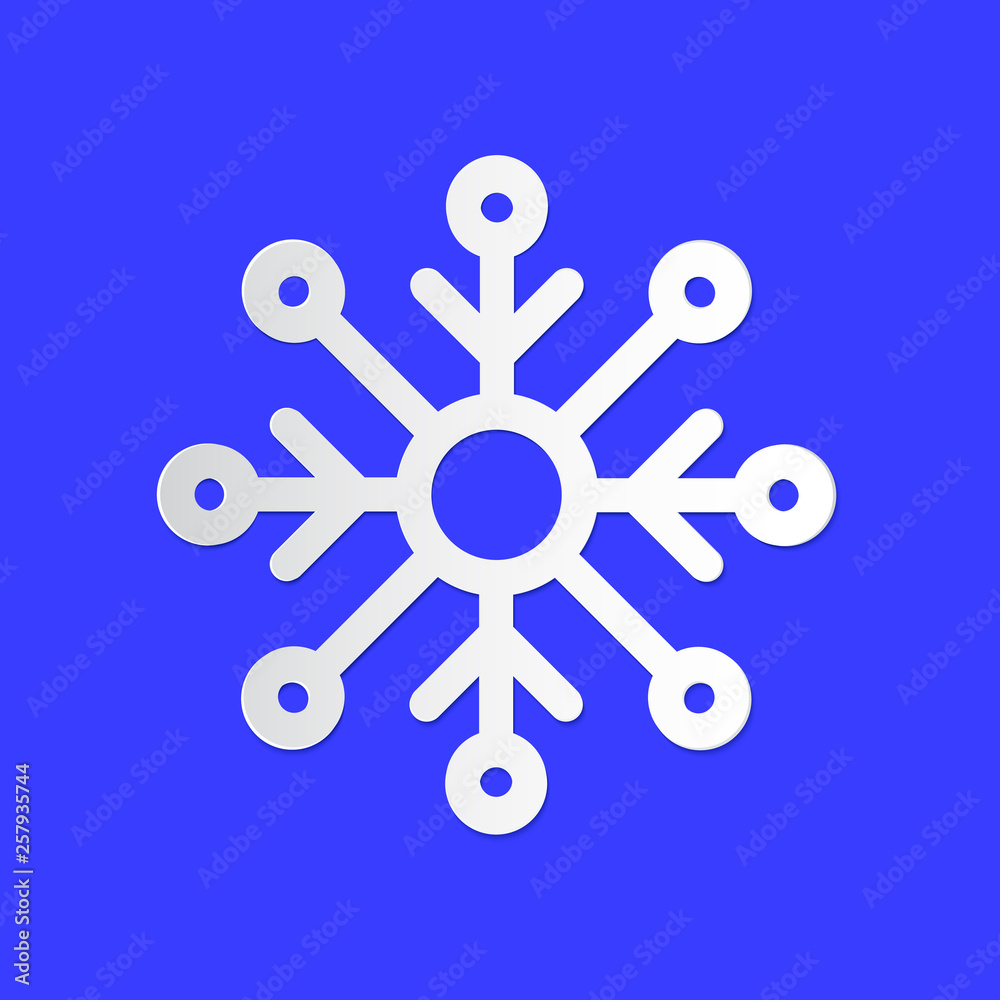 Snowflake winter weather info icon. Snow flake snowy day paper cut style. Climate weather sign. Tag for Metcast report mark, sign kit, meteo app, web, xmas. Snowflake winter weather info icon. Snow flake snowy day paper cut style. Climate weather sign. Tag for Metcast report mark, sign kit, meteo app, web, xmas.