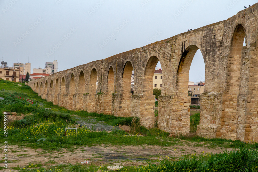 Camares aqueduct in Larnaca, Cyprus