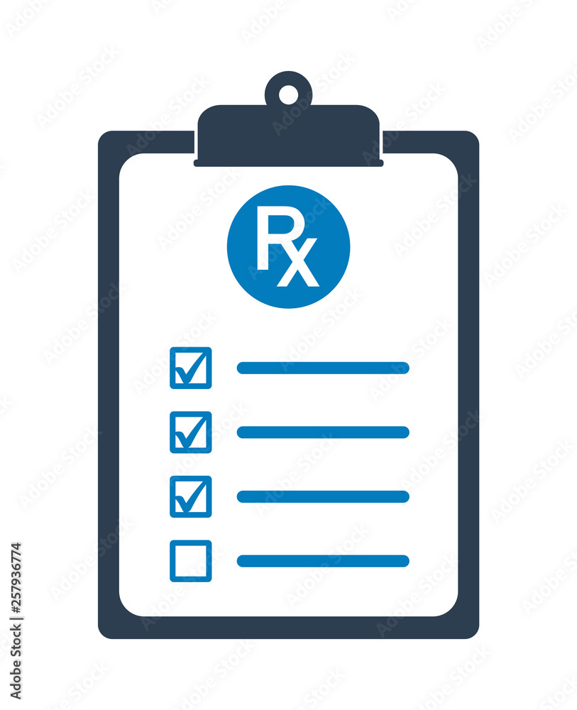 Fototapeta premium Medical Test Report Icon. Flat style vector EPS.