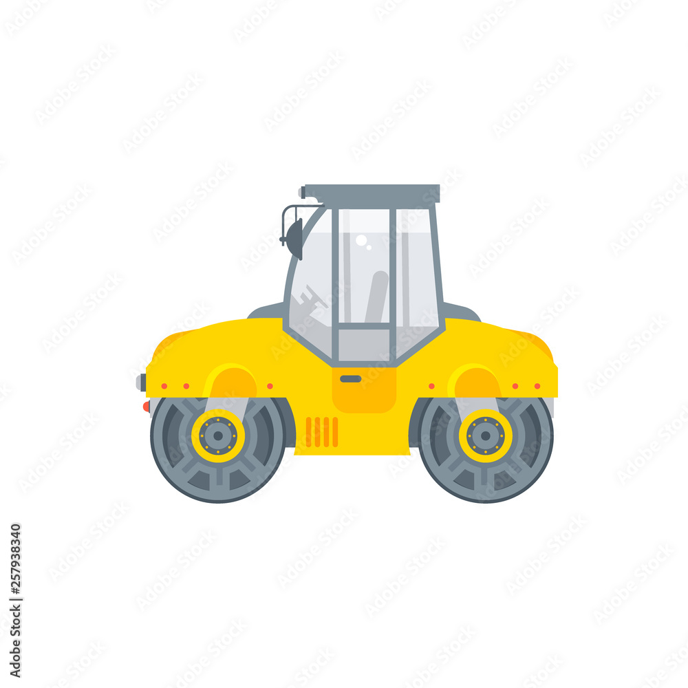 Fototapeta premium asphalt paver machine illustration side view