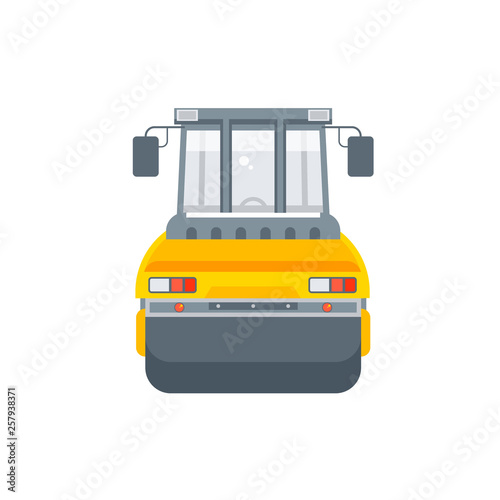 asphalt paver machine illustration front view