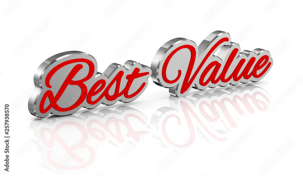 3d concept of best value 3d concept of best value