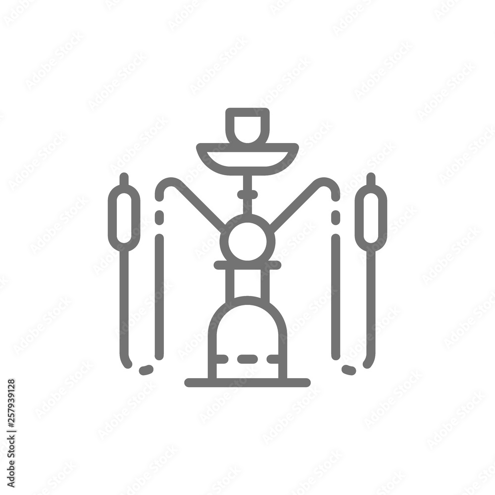 Hookah line icon. Hookah line icon.