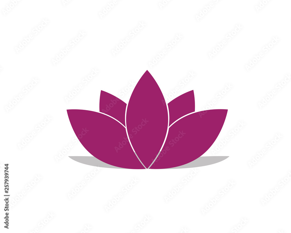Lotus (flower) icon. Vector