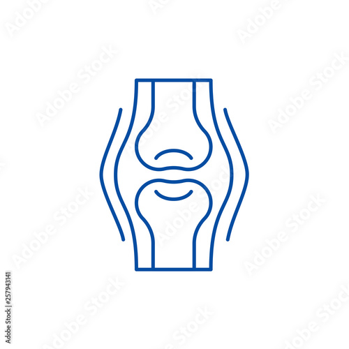 Joints line concept icon. Joints flat  vector website sign, outline symbol, illustration.