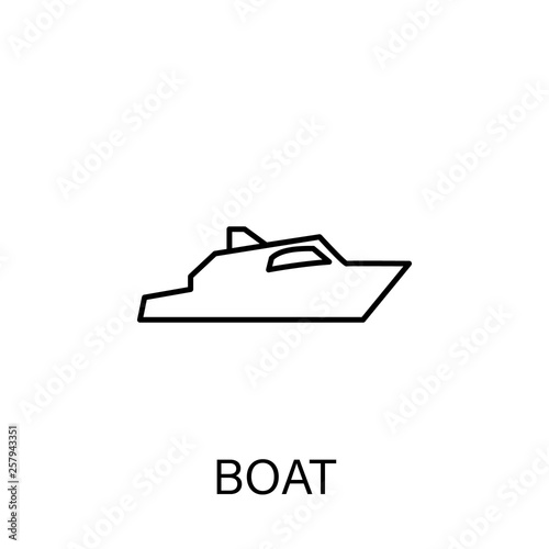 boat sea transport outline icon. Signs and symbols can be used for web, logo, mobile app, UI, UX