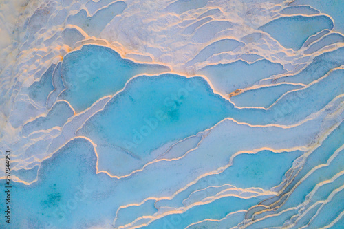 View of thermal pools in Pamukkale, Turkey  photo
