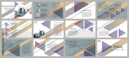 Presentation template design. Vector infographics. Flyer and leaflet corporate marketing advertising annual report banner. Multipurpose template for presentation slide.