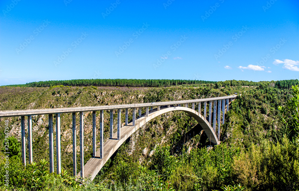 Bloukrans bunjee jumping bridge is an arch bridge located near N Bloukrans bunjee jumping bridge is an arch bridge located near N