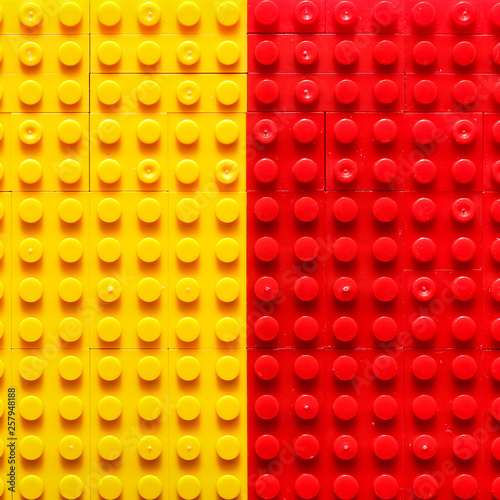 red yellow toy construction background