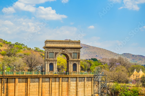 Hartbeespoort Dam Arch de triumph entrance with Crest gates monu photo