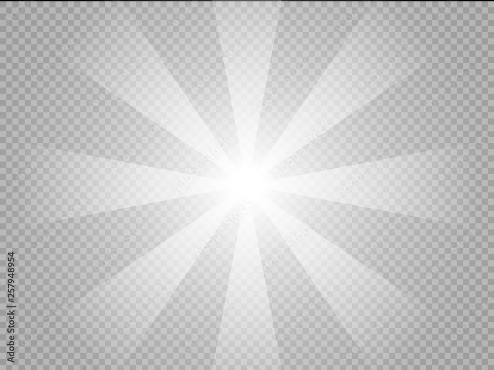 Bright catchy light effect for an ad that attracts attention isolated on transparent background for advertising banner poster in pop art style. Poster with a place for text Vector illustration eps 10 Bright catchy light effect for an ad that attracts attention isolated on transparent background for advertising banner poster in pop art style. Poster with a place for text Vector illustration eps 10