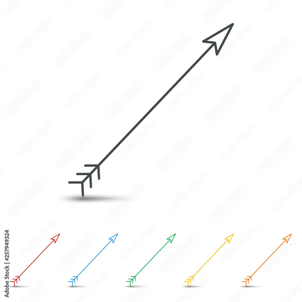 Arrow icon set flat design on white background Arrow icon set flat design on white background