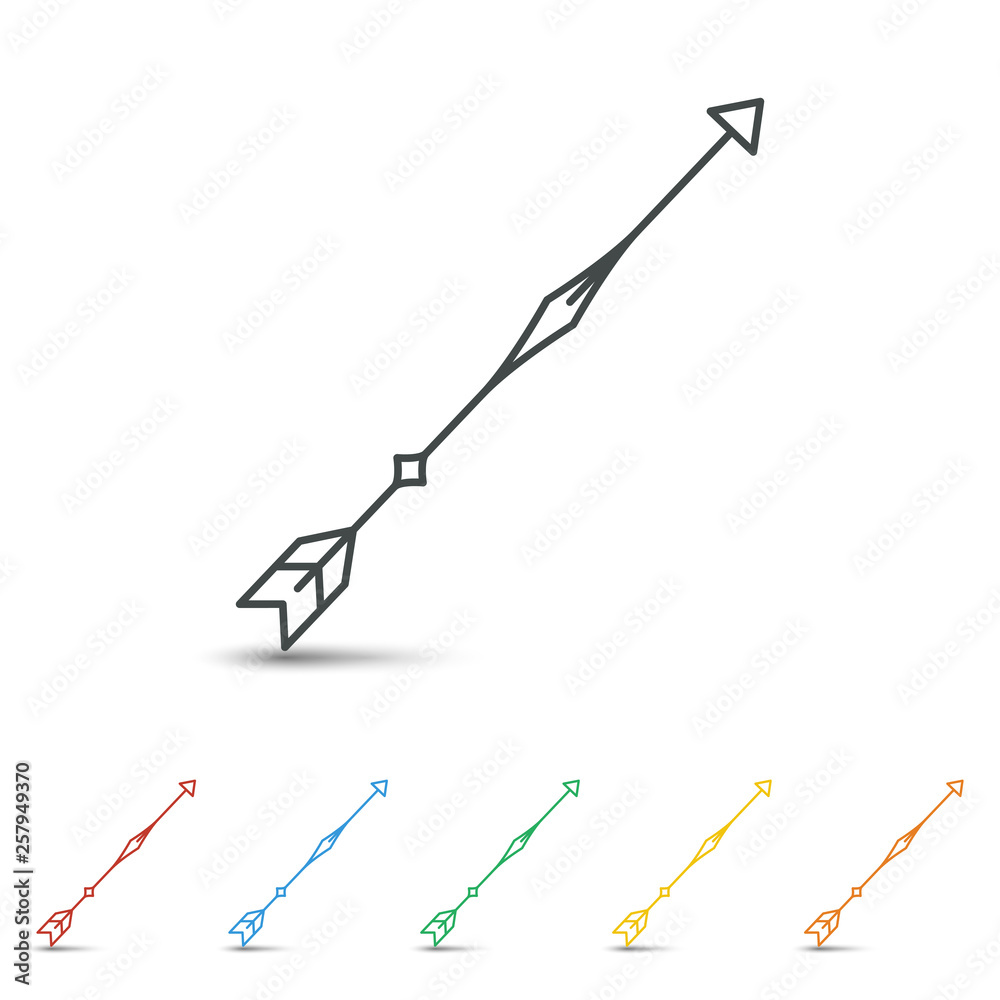 Arrow icon set flat design on white background