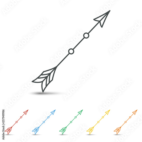 Arrow icon set flat design on white background
