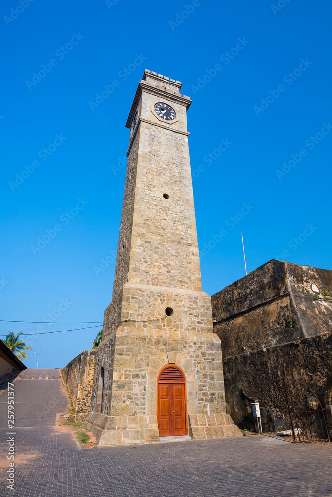 Anthonisz Memorial Clock Tower in Galle, Sri Lanka. Galle srilanka dutch fort.