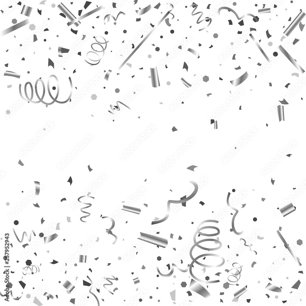 Obraz premium Silver texture glitter on a white background. 