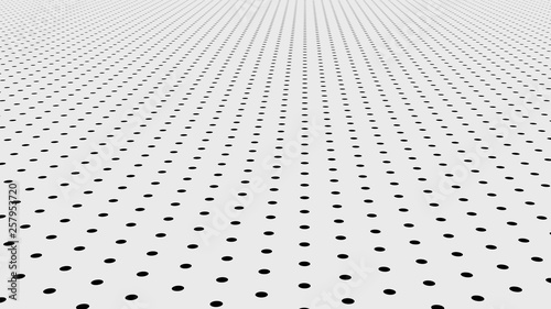 black and white halftone dot in perspective © Modulo.18