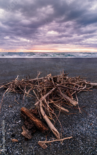 A Pile of Driftwood at a Beach, Trinidad, California © Jeffrey Schwartz