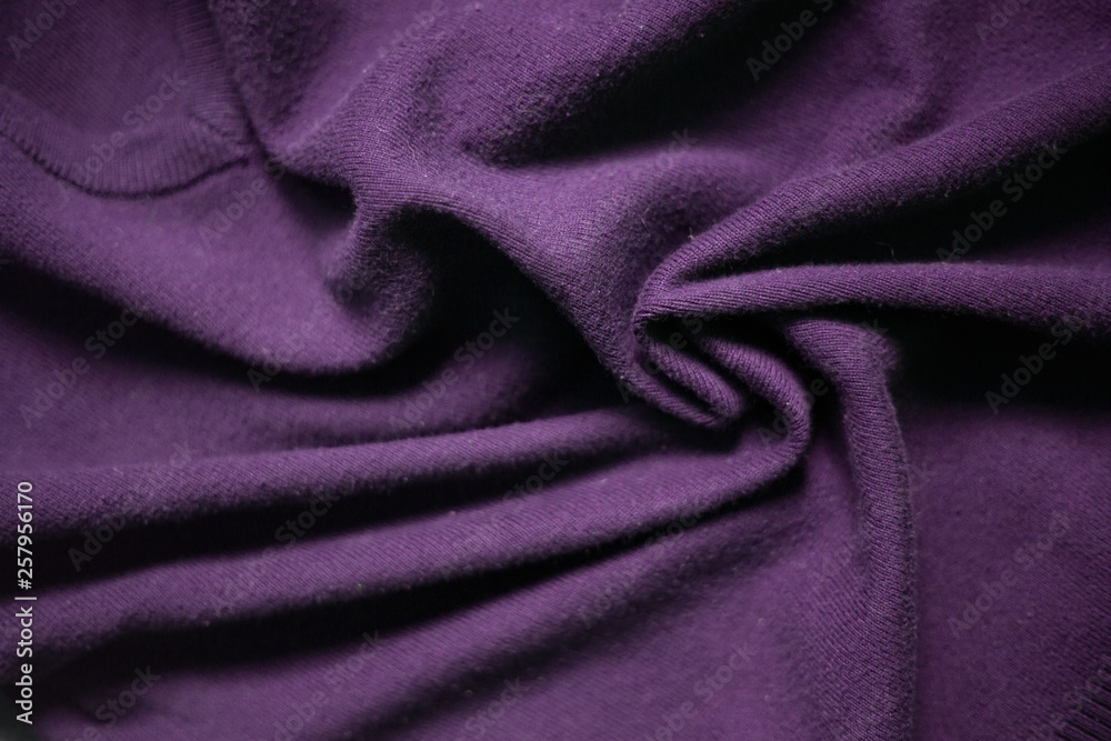 Fototapeta premium Background texture pattern wrinkled purple fabric.