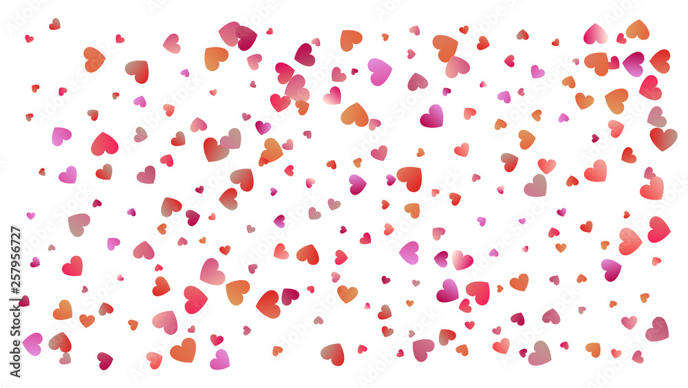 Colored heart confetti for womens holidays