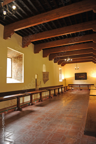 Refectory of the Yuste Monastery where the Spanish emperor Charles V retired in 1556  province of Caceres  Extremadura.