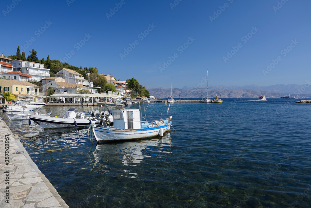 port in Kassiopi on Corfu Island (Greece, Ionian Islands)