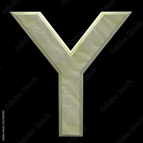 3D Rendered Sand Alphabet Y