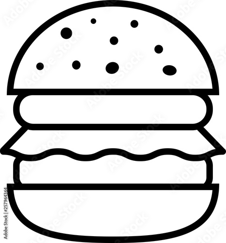 Icon of burger with salad and two chops