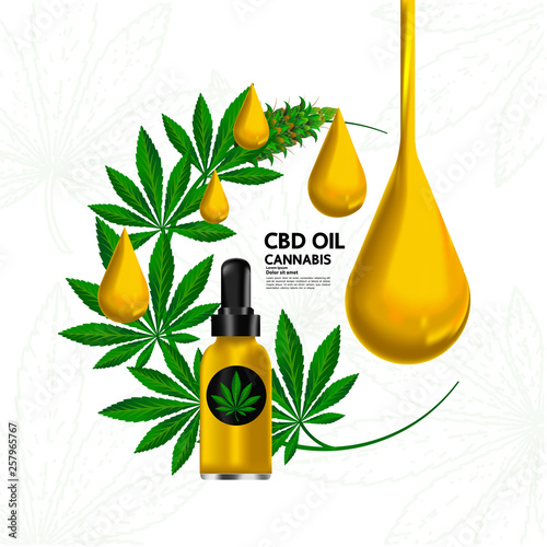 Cannabis benefits for health vector illustration.