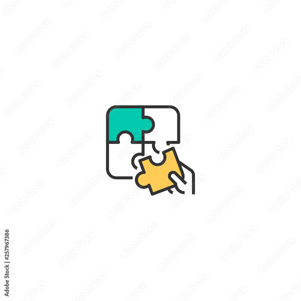 Jigsaw icon design. Startup icon vector design Jigsaw icon design. Startup icon vector design
