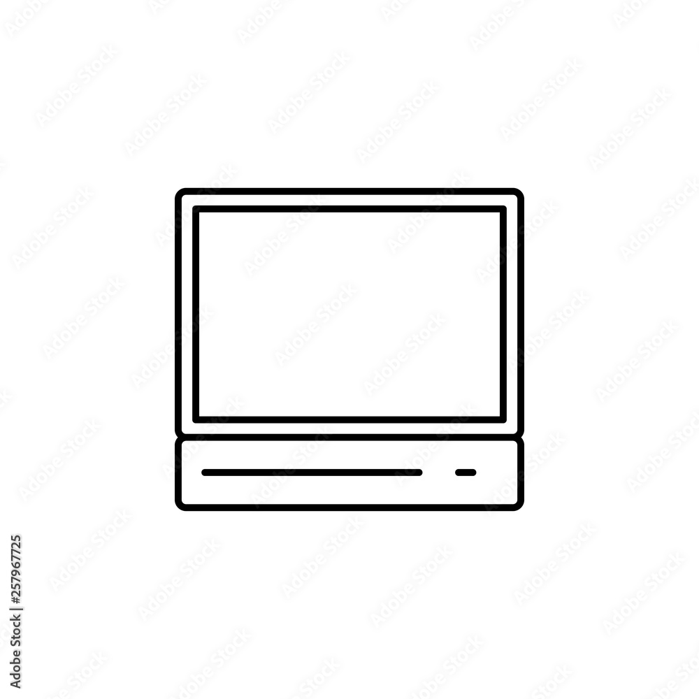 hardware, pc server icon. Simple thin line, outline vector of hardware icons for UI and UX, website or mobile application hardware, pc server icon. Simple thin line, outline vector of hardware icons for UI and UX, website or mobile application