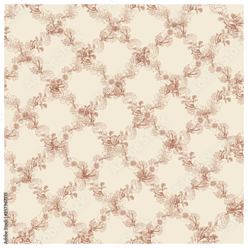 Rose endless colour pattern of rhombuses.