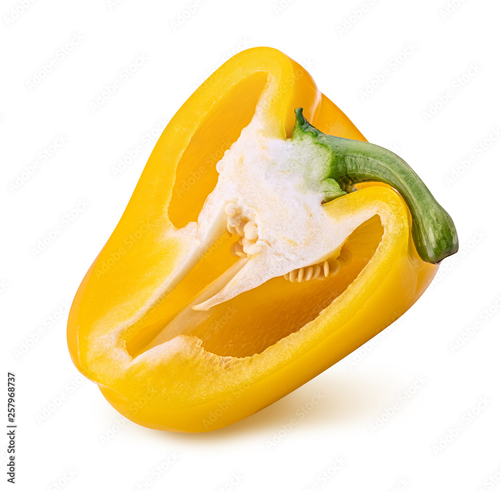 Pepper isolated on white background. Clipping path