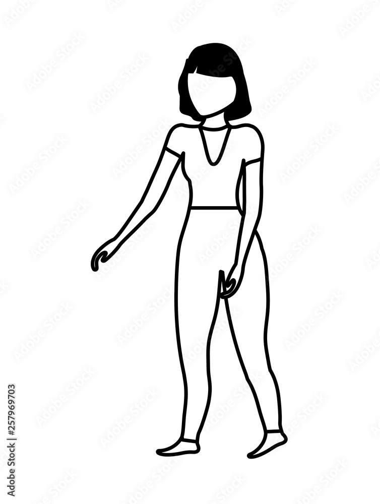 young woman avatar character young woman avatar character