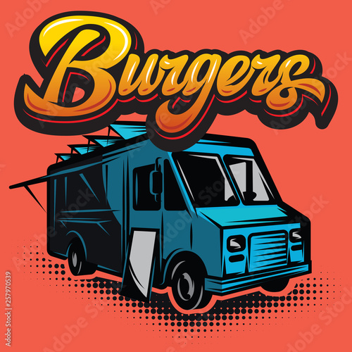 Good Burger Car. Fast food truck.