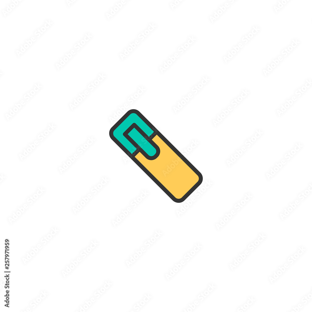 Highlighter icon design. Stationery icon vector design
