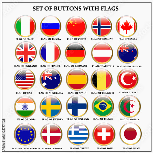 Bright set of banners with flags. Colorful illustration with flags of the world for web design. Free Download Bright set of banners with flags. Colorful illustration with flags of the world for web design. - GFXLoad
