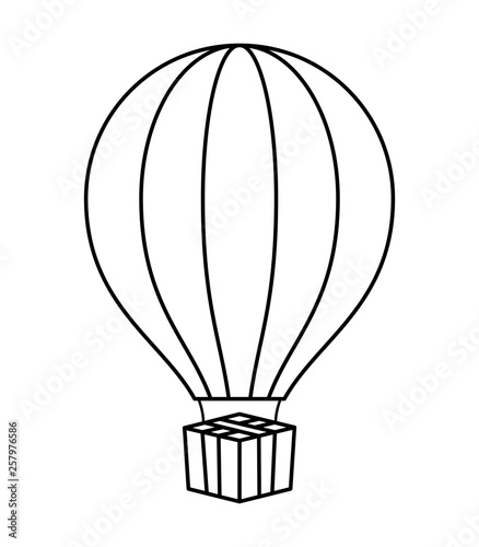 balloon air hot isolated icon